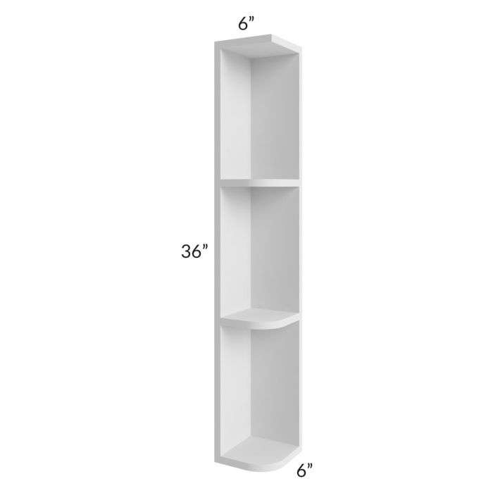 Belfast White 6x36 Open End Wall Cabinet