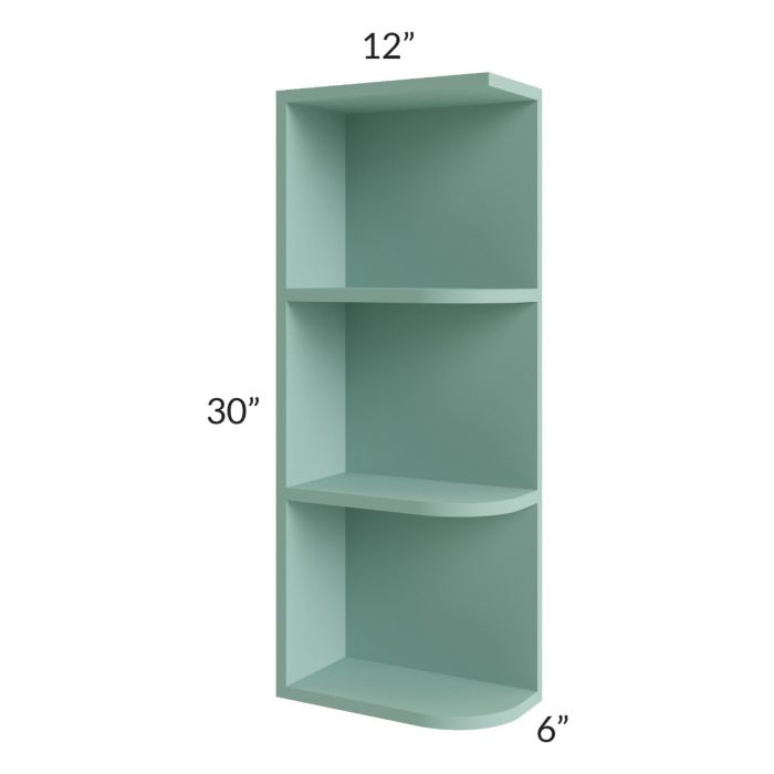 Midtown Sage Green Shaker 6x30 Open End Wall Cabinet – Left Opening