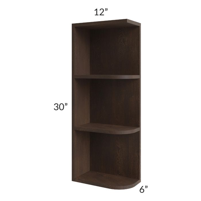 Vienna Kona Brown 6x30 Open End Wall Cabinet – Left Opening