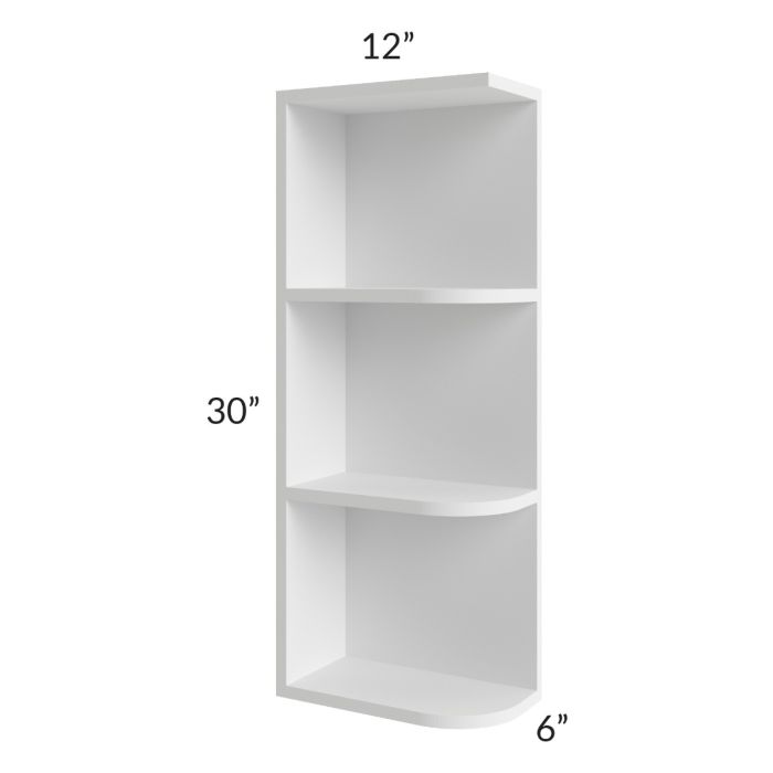 Union White 6x30 Open End Wall Cabinet – Left Opening