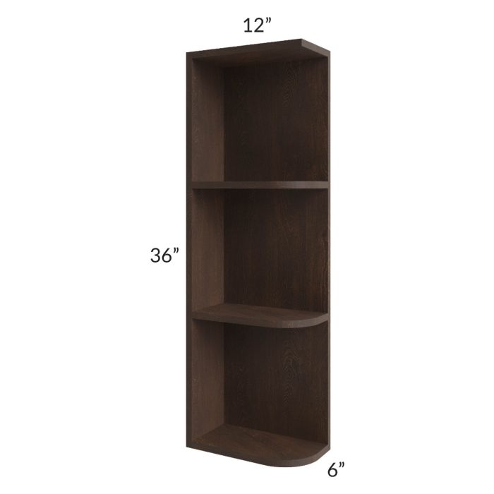 Tuscan Kona Brown 6x36 Open End Wall Cabinet – Left Opening