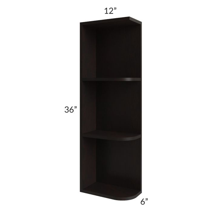 Salem Dark Grey 6x36 Open End Wall Cabinet – Left Opening