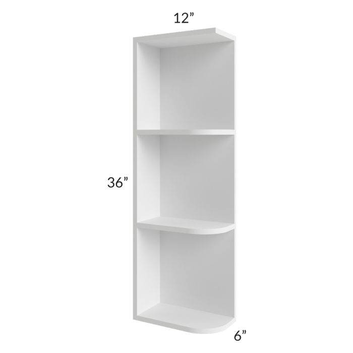 Midtown White Shaker 6x36 Open End Wall Cabinet – Left Opening