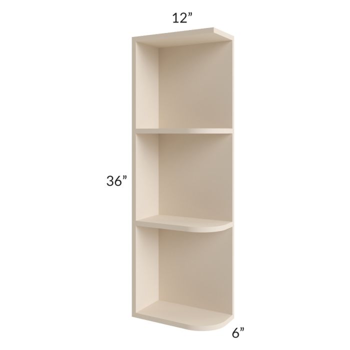 Midtown Java Shaker 6x36 Open End Wall Cabinet – Left Opening