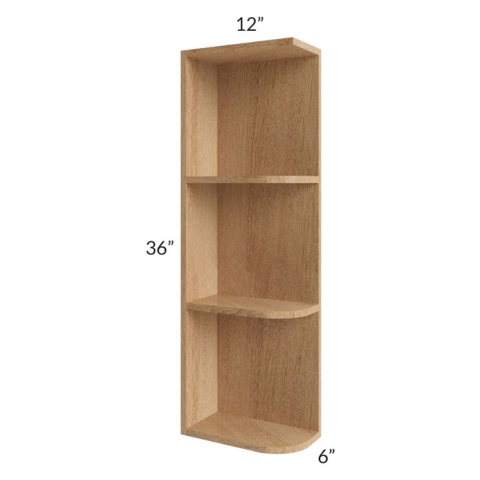 Midtown Timber Shaker 6x36 Open End Wall Cabinet – Left Opening