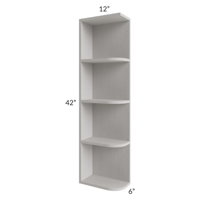 Midtown Light Grey Shaker 6x42 Open End Wall Cabinet – Left Opening