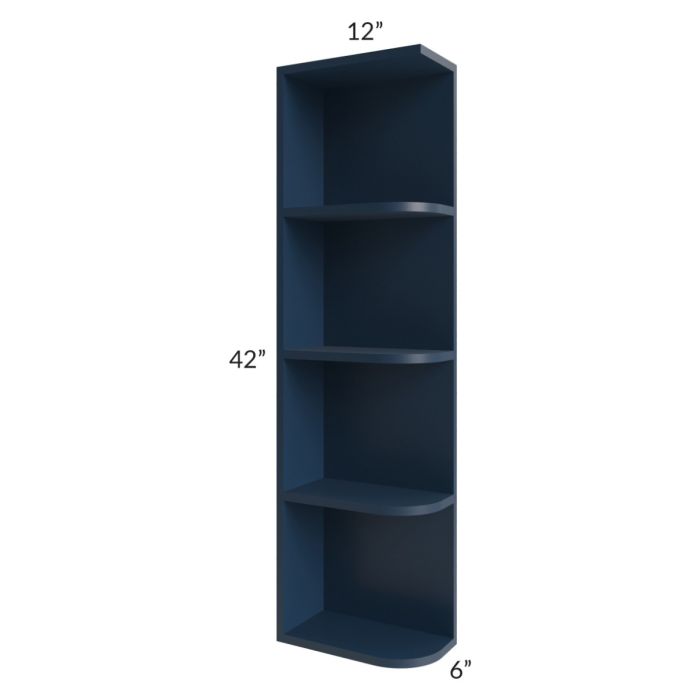 Midtown Blue Shaker 6x42 Open End Wall Cabinet – Left Opening