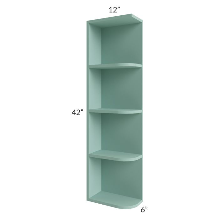 Midtown Sage Green Shaker 6x42 Open End Wall Cabinet – Left Opening