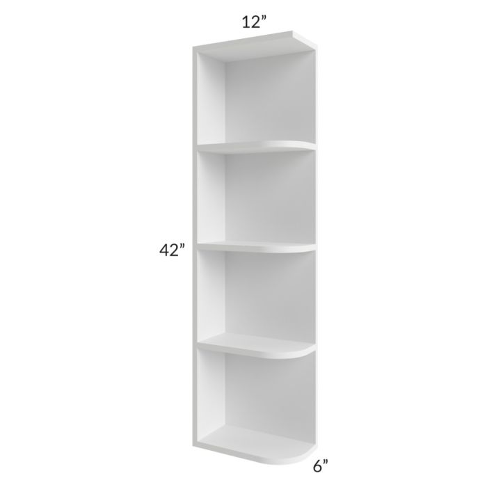 Union White 6x42 Open End Wall Cabinet – Left Opening
