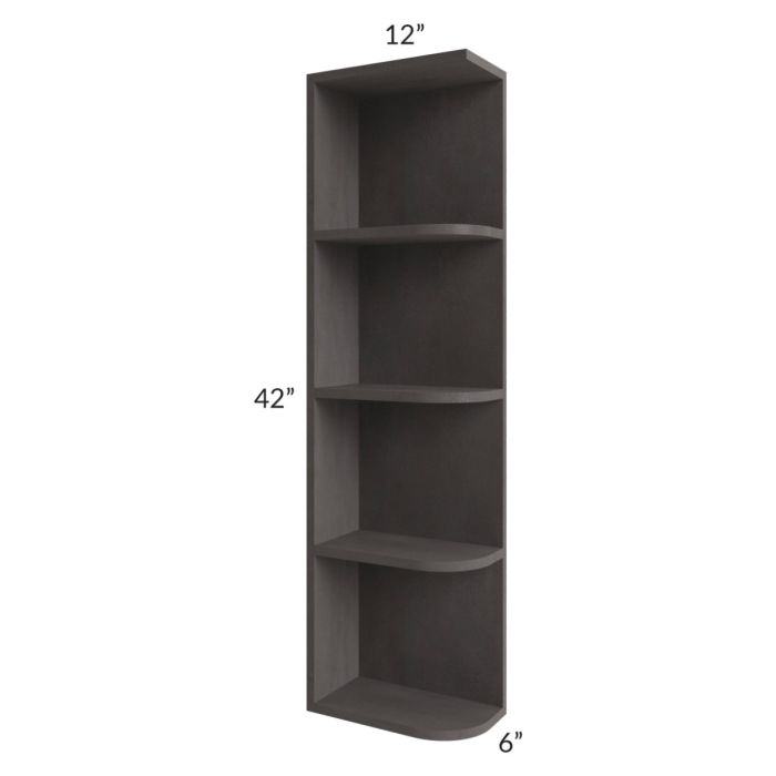 Salem Dark Grey 6x42 Open End Wall Cabinet – Left Opening