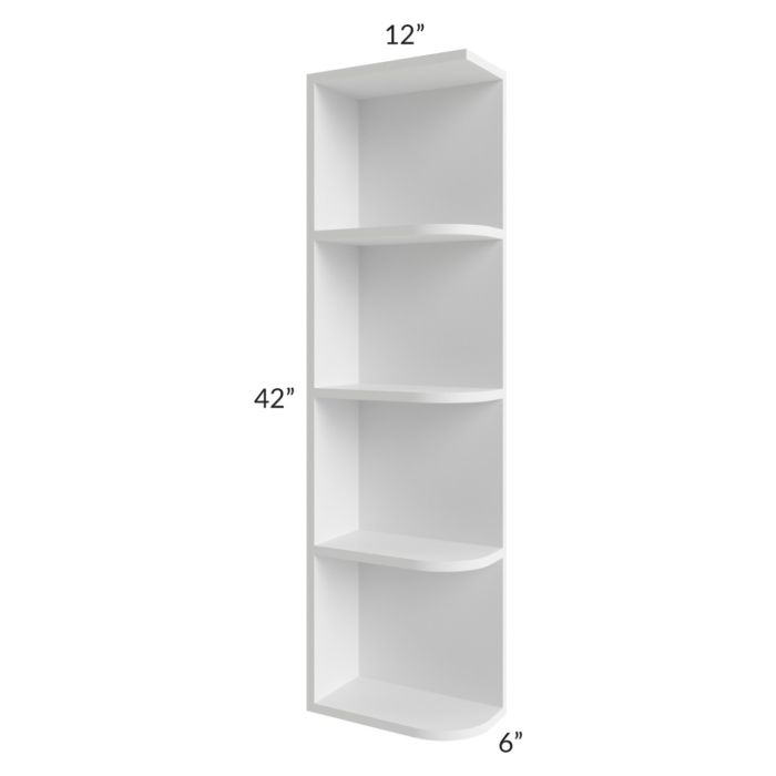 Salem White 6x42 Open End Wall Cabinet – Left Opening