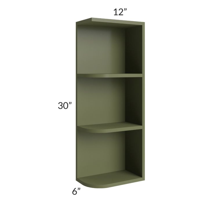 Midtown Hunter Green Shaker 6x30 Open End Wall Cabinet – Right Opening