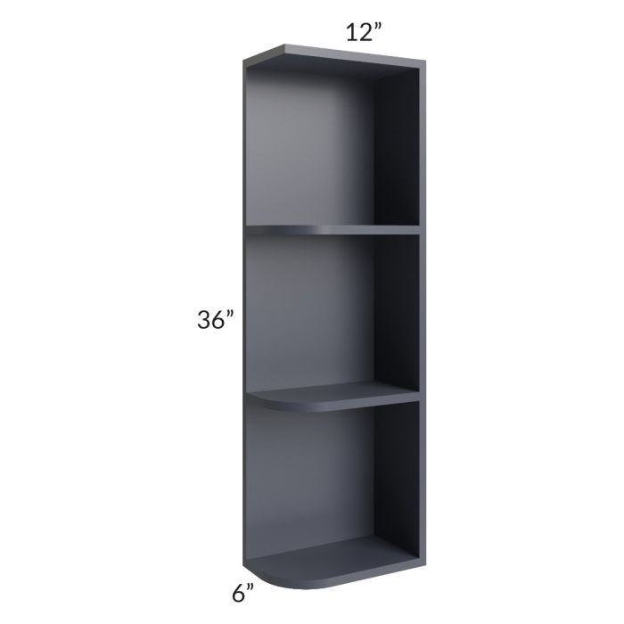 Midtown Indigo Shaker 6x36 Open End Wall Cabinet – Right Opening