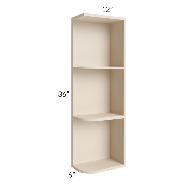 Midtown Cream Shaker 6x36 Open End Wall Cabinet – Right Opening