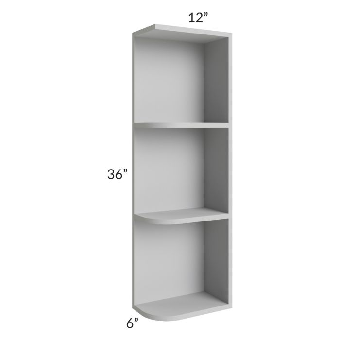 Midtown Painted Grey Shaker 6x36 Open End Wall Cabinet – Right Opening