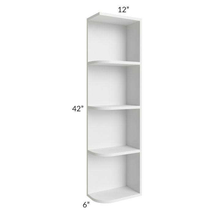 Midtown White Shaker 6x42 Open End Wall Cabinet – Right Opening