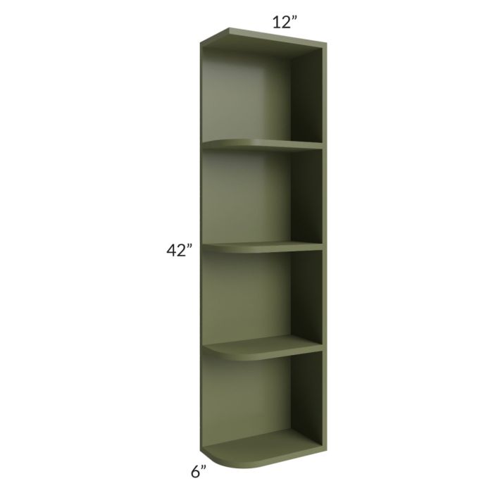Midtown Hunter Green Shaker 6x42 Open End Wall Cabinet – Right Opening