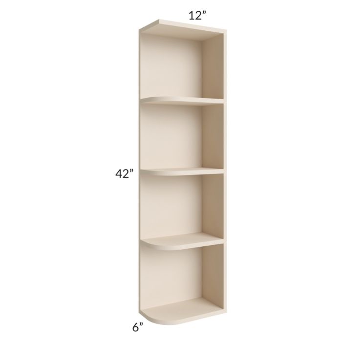 Midtown Cream Shaker 6x42 Open End Wall Cabinet – Right Opening