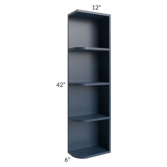 Midtown Blue Shaker 6x42 Open End Wall Cabinet – Right Opening
