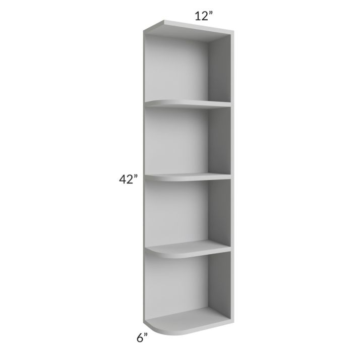 Midtown Painted Grey Shaker 6x42 Open End Wall Cabinet – Right Opening