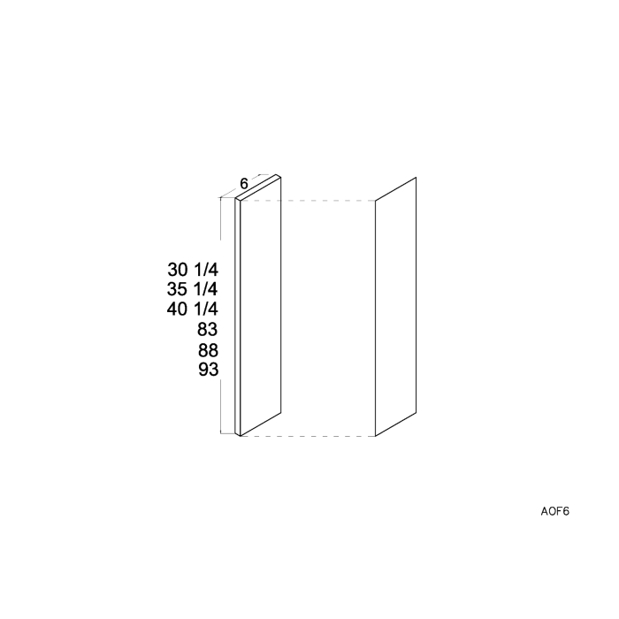 Euro White Grain 5-7/8 x 88 Overlay Filler