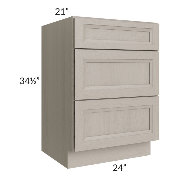 Catalina Mist 24" 3-Drawer Vanity Base Cabinet