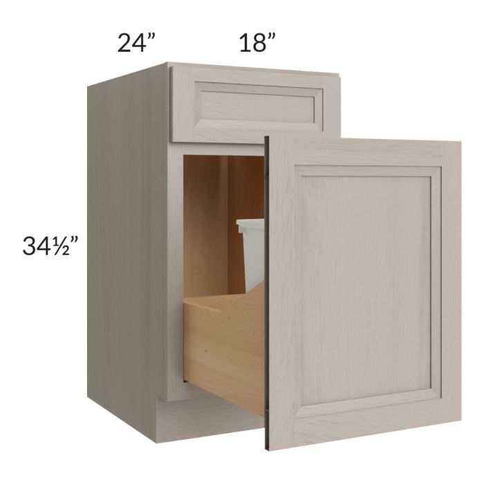 Catalina Mist 18" Base Cabinet with Double Trashcan Pullout