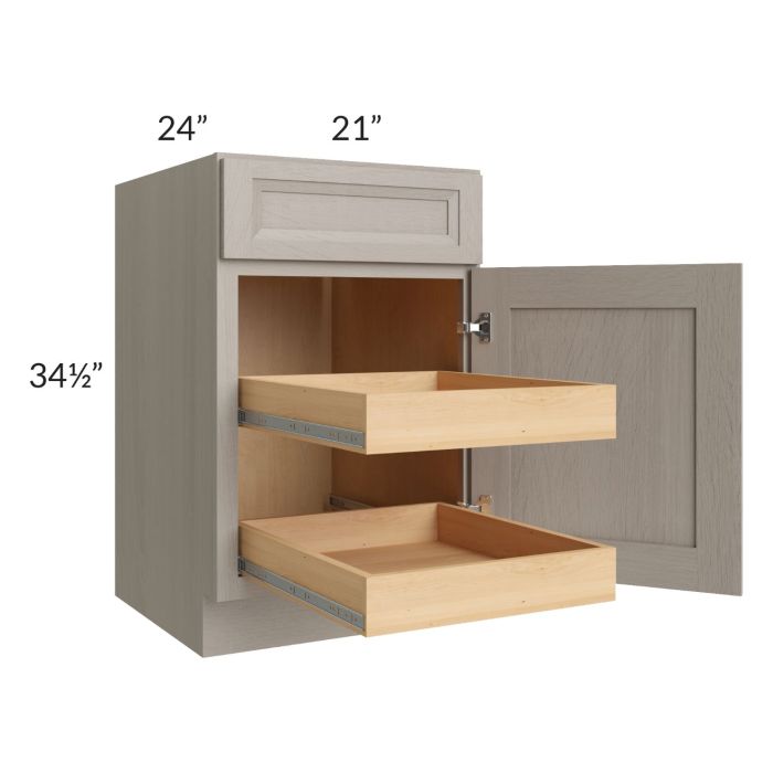 Catalina Mist 21" Base Cabinet with 2 Rollout Trays