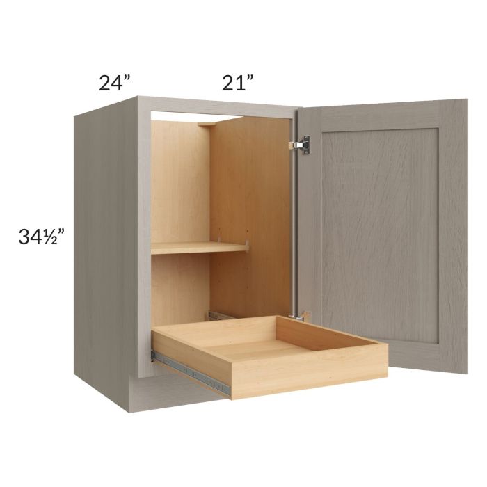 Catalina Mist 21" Full Height Door Base Cabinet with 1 Rollout Tray