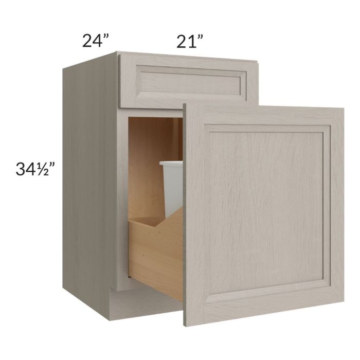 Catalina Mist 21" Base Cabinet with Double Trashcan Pullout