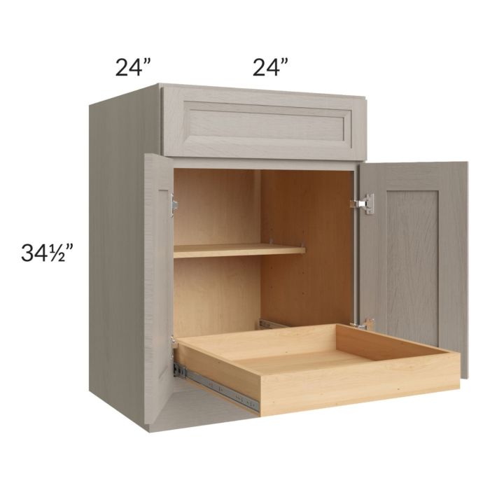 Catalina Mist 24" Base Cabinet with 1 Rollout Tray