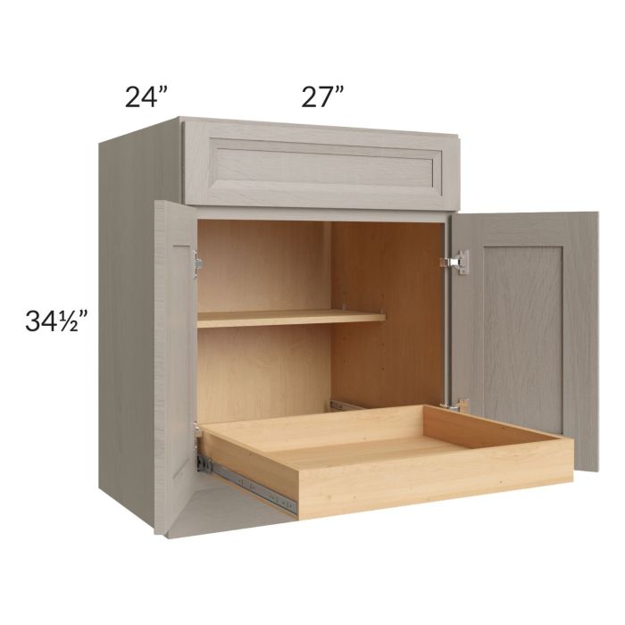 Catalina Mist 27" Base Cabinet with 1 Rollout Tray