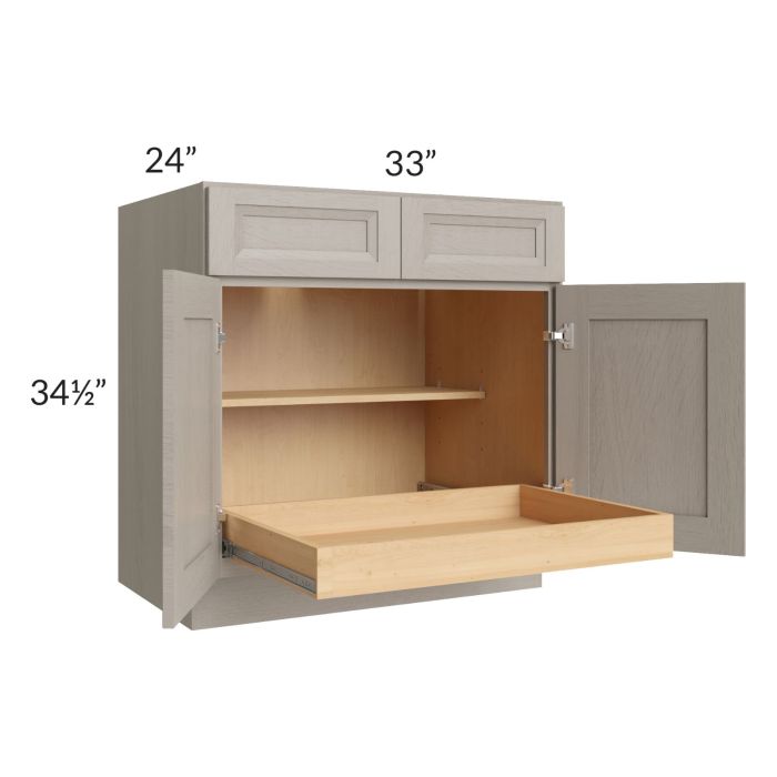 Catalina Mist 33" Base Cabinet with 1 Rollout Tray