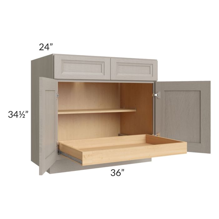 Catalina Mist 36" Base Cabinet with 1 Rollout Tray