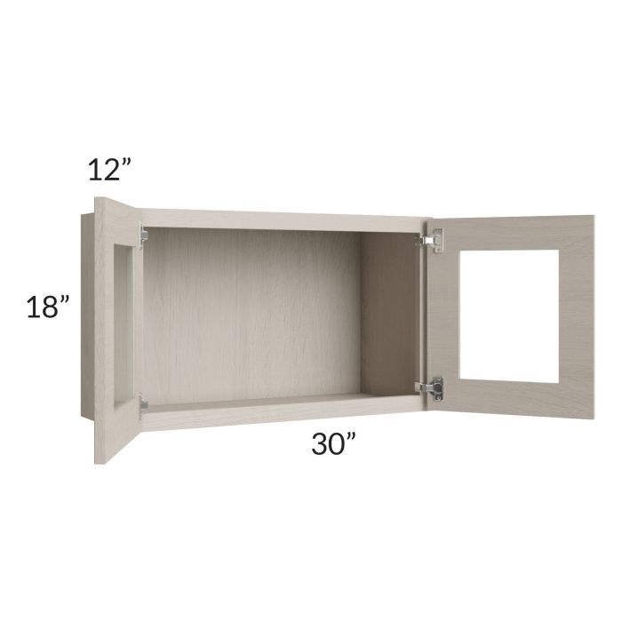 Catalina Mist 30x18 Decorative Wall Cabinet