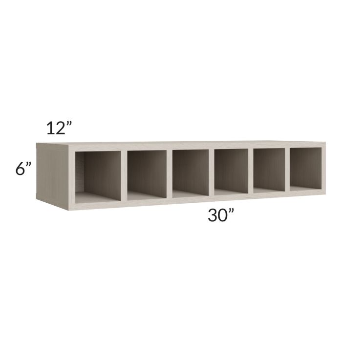 Catalina Mist 30x6 Wine Cubby Wall Cabinet