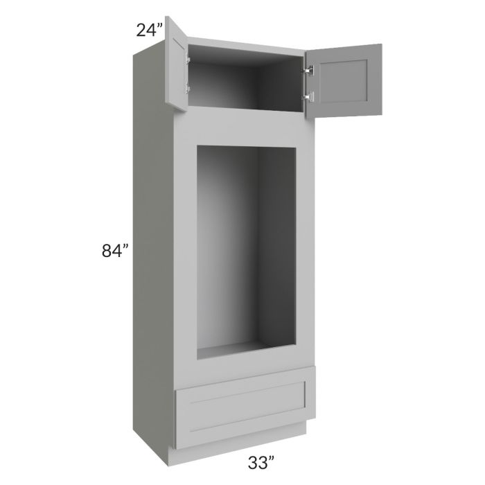 Dove Grey Shaker 33x84 Double Oven or Oven/Microwave Cabinet