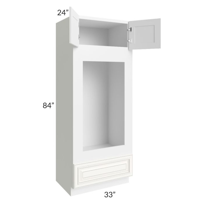 Signature Vanilla Glaze 33x84 Double Oven or Oven/Microwave Cabinet