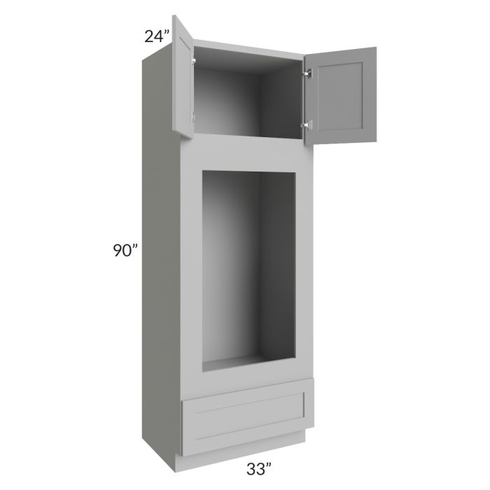 Dove Grey Shaker 33x90 Double Oven or Oven/Microwave Cabinet