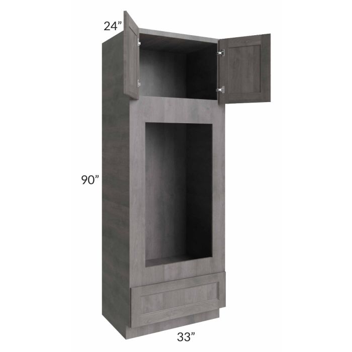 Providence Slate Grey 33x90 Double Oven or Oven/Microwave Cabinet