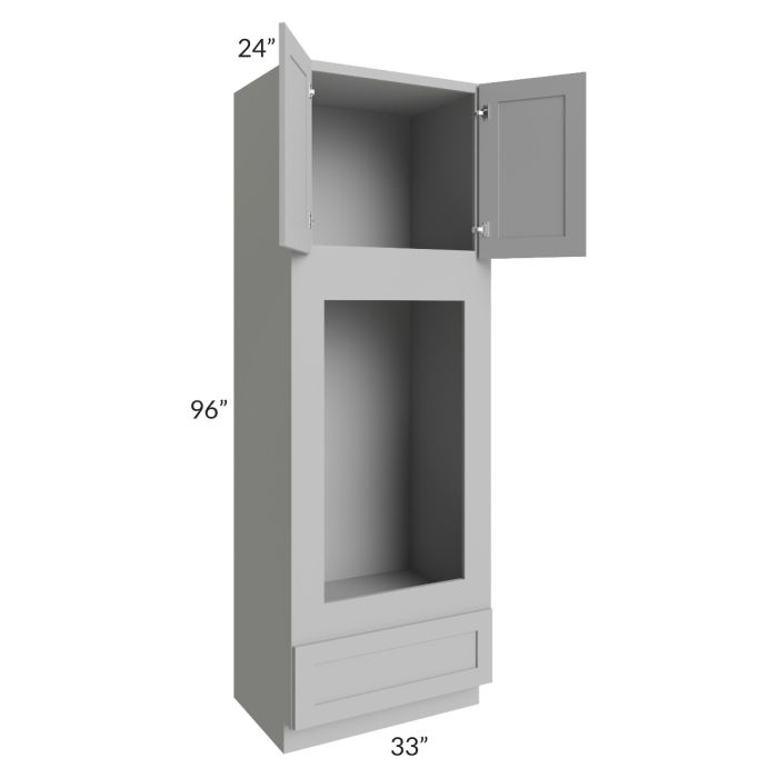Dove Grey Shaker 33x96 Double Oven or Oven/Microwave Cabinet
