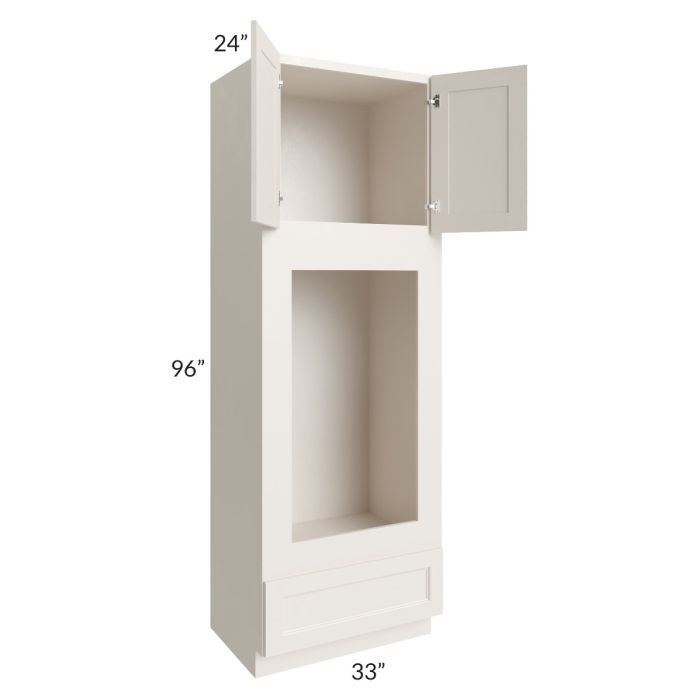 Providence Cream Glaze 33x96 Double Oven or Oven/Microwave Cabinet