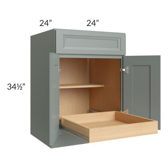 Catalina Meadow Green 24" Base Cabinet with 1 Rollout Tray