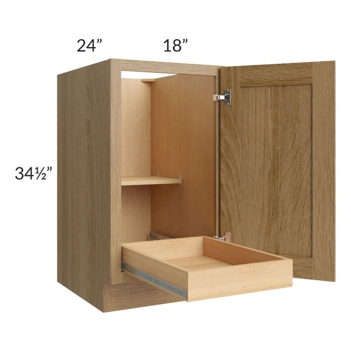 Catalina Toffee 18" Full Height Door Base Cabinet with 1 Rollout Tray