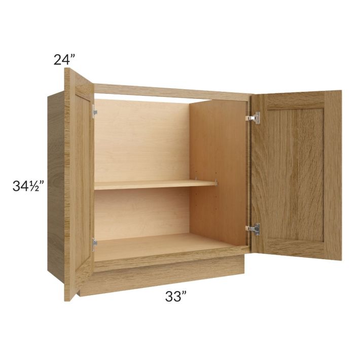 Catalina Toffee 33" Full Height Door Base Cabinet