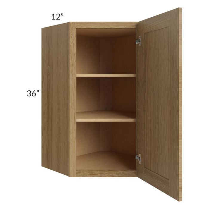 Catalina Toffee 24x36 Wall Diagonal Corner Cabinet