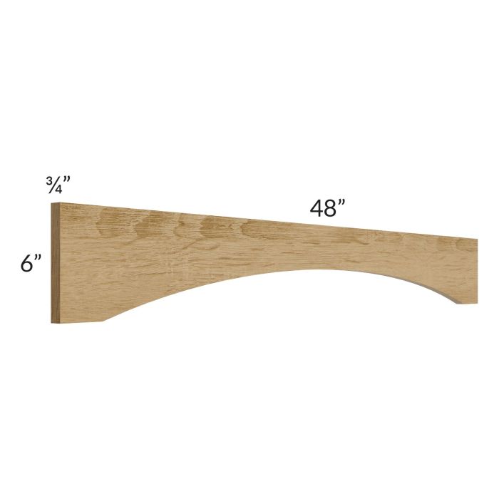 Catalina Toffee 48" Shaker Arch Valance 