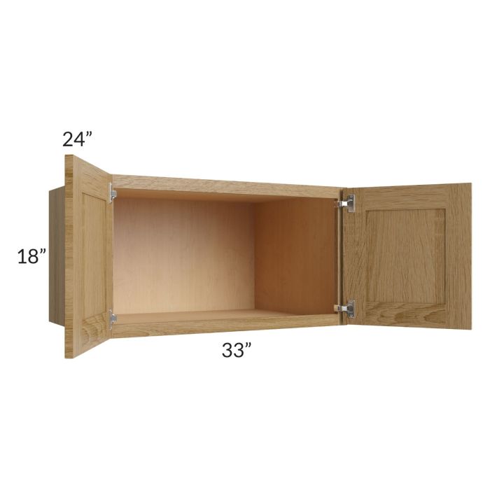 Catalina Toffee 33x18x24 Wall Cabinet