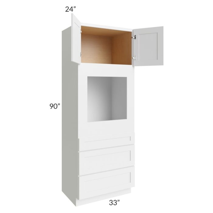 Stratton White Shaker 33x90 Oven Cabinet

