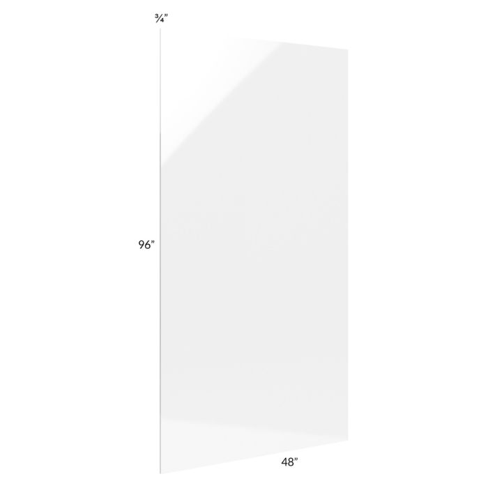 Milan White Gloss 4x8 Back Panel (3/4" thick)